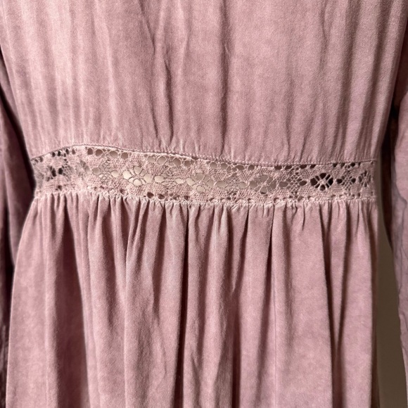 Bluheaven Mauve Plum Duster Flare Medium Boho Western - Picture 5 of 7